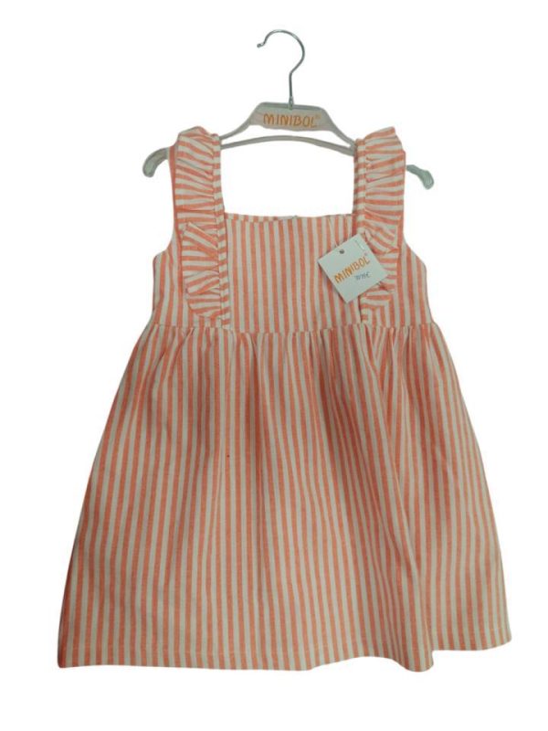 VESTIDO RAYAS NARANJA